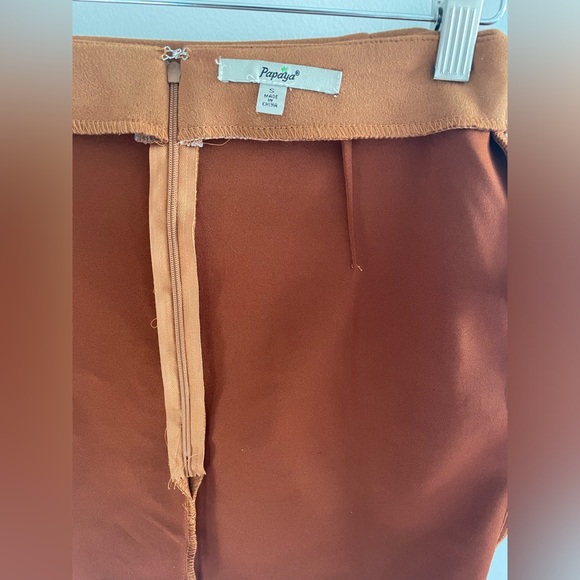 Papaya Mini Skirt With Front Split Size S - Picture 3 of 5